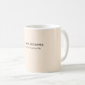 Elfenbeinfarben Schlicht Professionell Modern Mini Kaffeetasse (VorderseiteRechts)