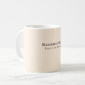 Elfenbeinfarben Schlicht Professionell Modern Mini Kaffeetasse (Vorderseite Links)