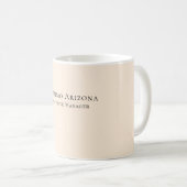 Elfenbeinfarben Schlicht Professionell Modern Mini Kaffeetasse (VorderseiteRechts)
