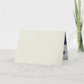 Elfenbeinfarben Script Abschluss Foto + Nachricht Dankeskarte (Rückseite)