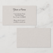 Elfenbeinfarbene Beschaffenheit Visitenkarte (Vorne/Hinten)