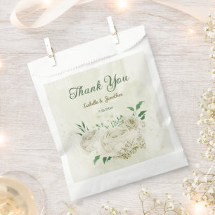 elfenbeinfarbene Blumen Hochzeit Geschenktütchen