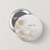 Elfenbeinfarbene Blumen-Taste Button (Vorne & Hinten)