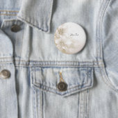 Elfenbeinfarbene Blumen-Taste Button (Beispiel)