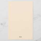 Elfenbeinfarbene einfache professionelle moderne m briefpapier (Rückseite)