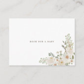 Elfenbeinfarbene, elegante Blumen-Duschkabine Begleitkarte (Rückseite)