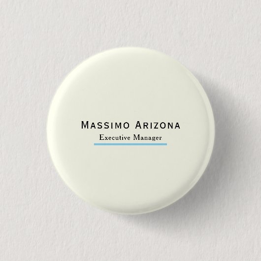 Elfenbeinfarbene moderne minimalistische button (Vorderseite)