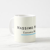 Elfenbeinfarbene moderne minimalistische kaffeetasse (Vorderseite Links)