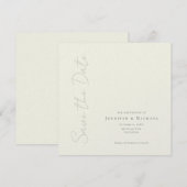 Elfenbeinfarbene professionelle minimalistische mo save the date (Vorne/Hinten)