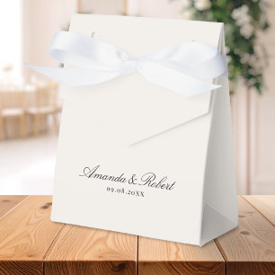 Elfenbeinfarbenen Hochzeit mit eleganter Kalligraf Geschenkschachtel