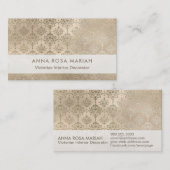 *~* Elfenbeinfarbener Vintager antiker Riesenschei Visitenkarte (Vorne/Hinten)