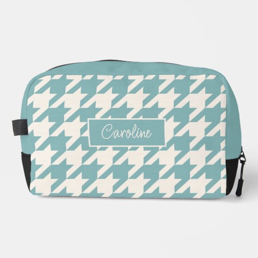 Elfenbeinfarbenes Aquamarines blaues Meerwasser-Gr Waschbeutel (Vorderseite)