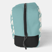 Elfenbeinfarbenes Aquamarines blaues Meerwasser-Gr Waschbeutel (Rechts)