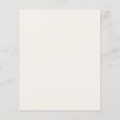 Elfenbeinfarbenes Hochzeitsprogramm mit Monogramm (Rückseite)
