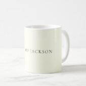 Elfenbeinfarbenes minimalistisches modernes ästhet kaffeetasse (VorderseiteRechts)