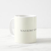 Elfenbeinfarbenes minimalistisches modernes ästhet kaffeetasse (Vorderseite Links)