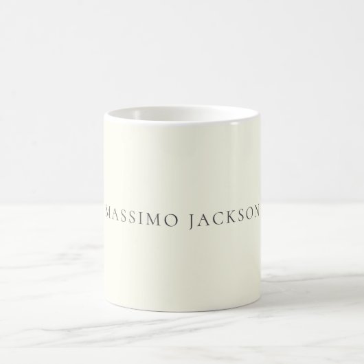 Elfenbeinfarbenes minimalistisches modernes ästhet kaffeetasse (Mittel)
