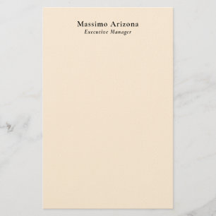 Elfenbeinfarbenes minimalistisches modernes Design Briefpapier
