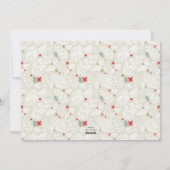 Elfenbeinfest Moderne botanische Feier Feiertagskarte (Rückseite)