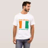 Elfenbeinflagge + Karte + T - Shirt Text (Vorne ganz)