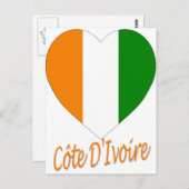 Elfenbeinflagge Postkarte (Vorne/Hinten)