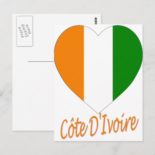 Elfenbeinflagge Postkarte (Vorne/Hinten)