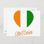 Elfenbeinflagge Postkarte (Vorne/Hinten)