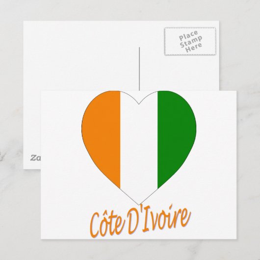 Elfenbeinflagge Postkarte (Vorne/Hinten)