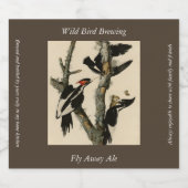 Elfenbeinflecker Audubons Vögel Amerikas Bierflaschenetikett (Einzelnes Label)