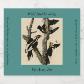 Elfenbeinflecker Audubons Vögel Amerikas Bierflaschenetikett (Einzelnes Label)