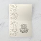 Elfenbeinflora Dankeschön-Karte mit Foto Dankeskarte (Innenseite)