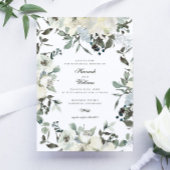 Elfenbeinflora Hochzeit Probe Dinner Einladung
