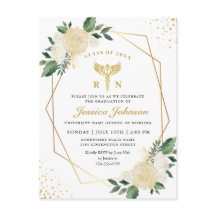 Elfenbeinflora Nursing School Abschluss Einladung