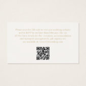 Elfenbeinflorale Geschenkkartei Hochzeitskarte (Rückseite)