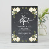 Elfenbeinfloralmoderne wir luftigen Kreide Einladung (Stehend Vorderseite)