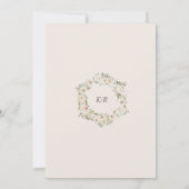 Elfenbeinflorengarten Elegante Hochzeit Dankeskarte (Rückseite)