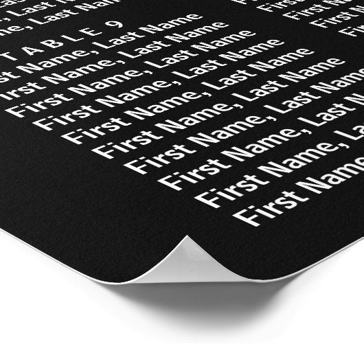 Elfenbeinflorenleuchten Hochzeitssatteldiagramm Poster (Ecke)