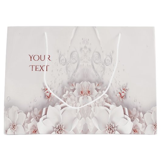 Elfenbeinflorentasche Große Geschenktüte (Vorderseite)