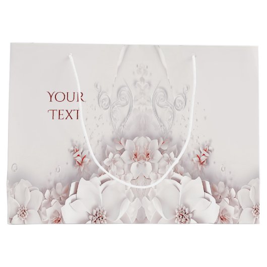 Elfenbeinflorentasche Große Geschenktüte (Rückseite)