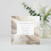 Elfenbeinfluss aus weißem Himmel Einladung (Stehend Vorderseite)