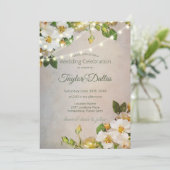 Elfenbeingarten Rose | Blush Wedding Einladung (Stehend Vorderseite)