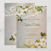 Elfenbeingarten Rose | Blush Wedding Einladung (Vorne/Hinten)