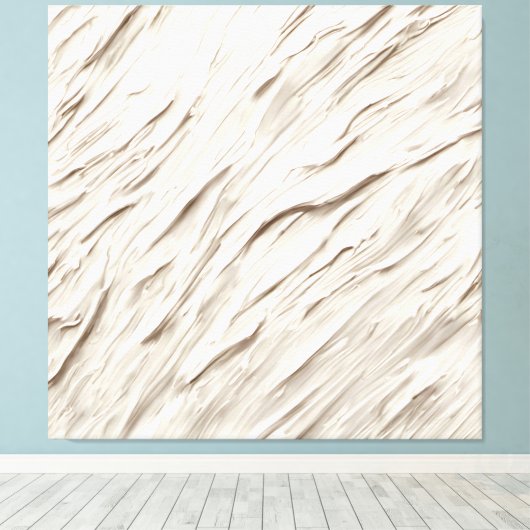 Elfenbeingewebe Abstrakt Leinwanddruck (Insitu (Holzboden))