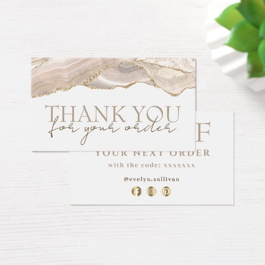 Elfenbeingold-Agate dank Discount-Karte (Schreibtisch)