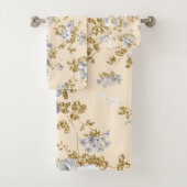 Elfenbeingold Glitzer Badhandtuch Set (Insitu)