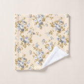 Elfenbeingold Glitzer Badhandtuch Set (Waschlappen)