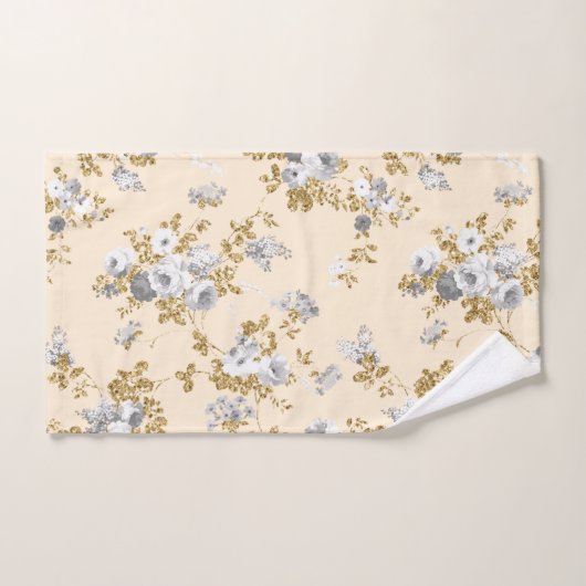 Elfenbeingold Glitzer Badhandtuch Set (Handtuch)