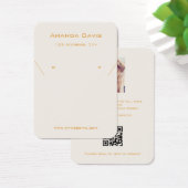 Elfenbeingold-Schmuck-Ohrhänger-Foto-QR-Displaykar (Schreibtisch)