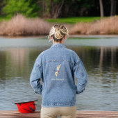 Elfenbeingold und Lila Libelle mit Monogrammname Jeansjacke