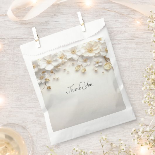 Elfenbeingoldblüten-Blätter bevorzugen Tasche Geschenktütchen (Ausgeschnitten)